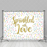 Aperturee - Sprinkled With Love Colorful Candy Party Backdrop